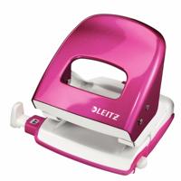 Leitz WOW perforator, 30 blad, roze, op blister - thumbnail