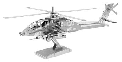 Eureka metal earth ah-64 apache zilver editie Eureka metal earth ah-64 apache zilver editie