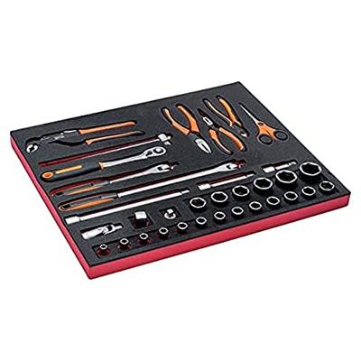Bahco Foaminlay Fit&Go 3/3 met doppen en toebehoren 1/2" en tangen - 34-delig - FF1A146