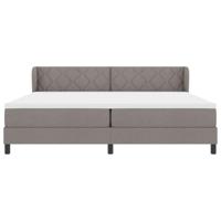 Boxspringbed met matras met matras Taupe 200 x 200 cm Stof - thumbnail