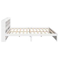 Bedframe met hoofdeinde zonder matras 180x200 cm wit - thumbnail