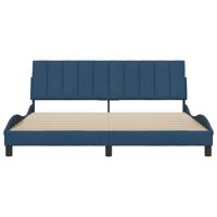 Bedframe zonder matras "Hanko" stof blauw 200x200 cm - thumbnail