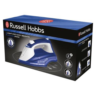 Russell Hobbs 26483-56 strijkijzer Stoomstrijkijzer Keramische zoolplaat 2400 W Blauw, Wit Russell Hobbs 26483-56 strijkijzer Stoomstrijkijzer Keramische zoolplaat 2400 W Blauw, Wit