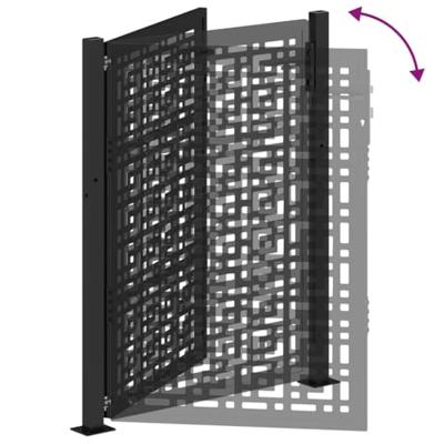 Poort met kruisontwerp 105x130 cm staal zwart Poort met kruisontwerp 105x130 cm staal zwart
