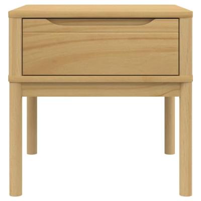 Lamptafel FLORO 55x55x54 cm massief grenenhout wasbruin