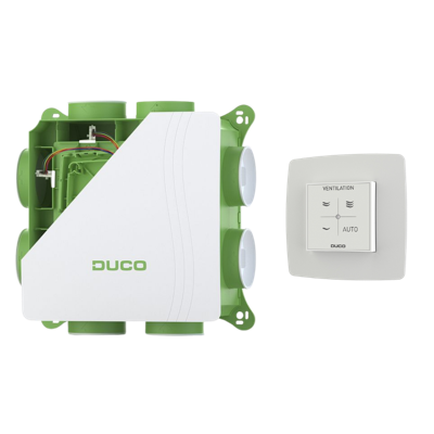 Ducobox Silent 2.0 All-in-one Bd - 400 M3/h - Ingebouwde Vochtsensor En Afstandsbediening Rf (wit)