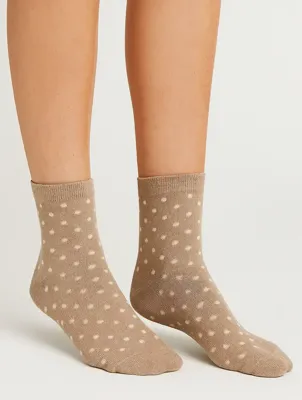 Dames sokken 1-pack - Dots - Vrolijke en leuke dames sokken met stippel print - DSS17094859 - Zwart - DSS17094859 - DSS17094859 - DSS17094859