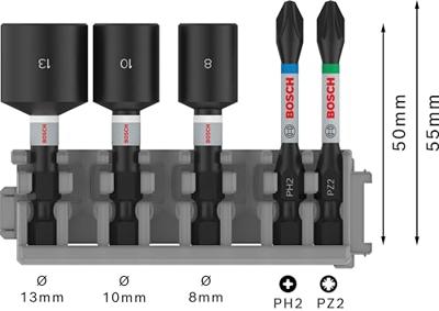 Bosch Professional PRO Impact Dopsleutel-& bitset 5-delig - 2608522350 - thumbnail