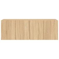 Tv-meubels 2 st wandgemonteerd 60x30x41 cm sonoma eikenkleurig - thumbnail