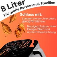 ProfiCook PC-FR 1269 H friteuse Enkel 8 l Vrijstaand 1800 W Heteluchtfriteuse Zwart, Roestvrijstaal - thumbnail