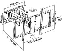 My Wall HP 24 L TV-beugel 152,4 cm (60) - 254,0 cm (100) Kantelbaar, Zwenkbaar - thumbnail