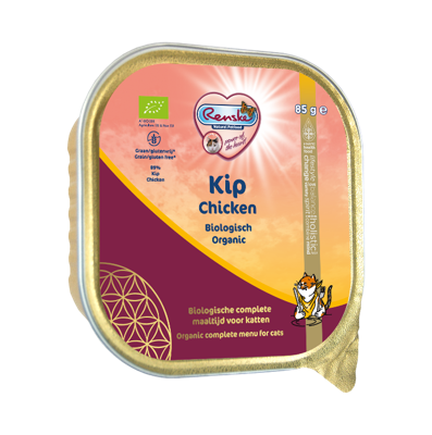 Kat bio natvoer gv kip 85g Malanico - Malanico