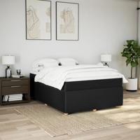 Boxspring met matras stof zwart 180x200 cm - thumbnail