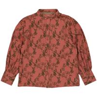 LEVV Meisjes blouse - Fara - AOP bloemen olijf groen - thumbnail