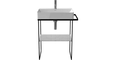 Duravit Durasquare metalen console 665x740x451mm zwart zijdemat 0031014600 Duravit Durasquare metalen console 665x740x451mm zwart zijdemat 0031014600