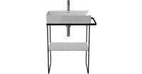 Duravit Durasquare metalen console 665x740x451mm zwart zijdemat 0031014600 - thumbnail