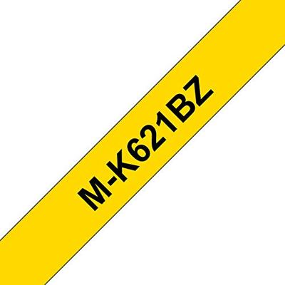 Brother M-K 621 Labeltape Tapekleur: Geel Tekstkleur: Zwart 9 mm 8 m