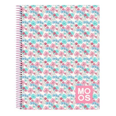 Notitieboekje Moos Flores Multicolour A4 120 Lakens