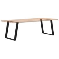 Eettafelpoten 2 st U-vormig 80x(72-73) cm staal zwart - thumbnail
