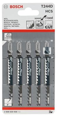 Bosch Accessoires 5x Speed voor hout decoupeerzaagblad T244D - 2608630058