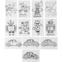Creativ Company Vellen krimpfolie met motieven, vel 10,5x14,5 cm, dikte 0,3 mm, mat transparant, 36 vel/ 1 doos - thumbnail