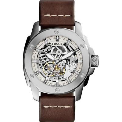 Fossil Montre Automatique Moderne Machine En Cuir Brun ME3083 Fossil Montre Automatique Moderne Machine En Cuir Brun ME3083