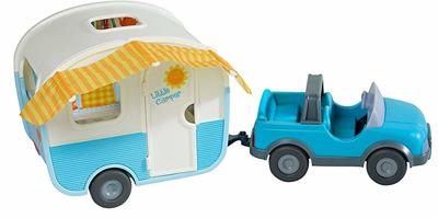 Little Friends speelset Op reis junior 20 x 12 cm blauw/geel 5 delig