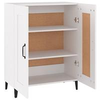 Dressoir 69,5x34x90 cm bewerkt hout wit - thumbnail