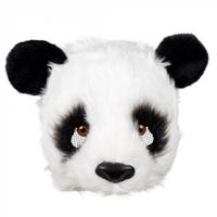Pluchen halfmasker Panda - thumbnail