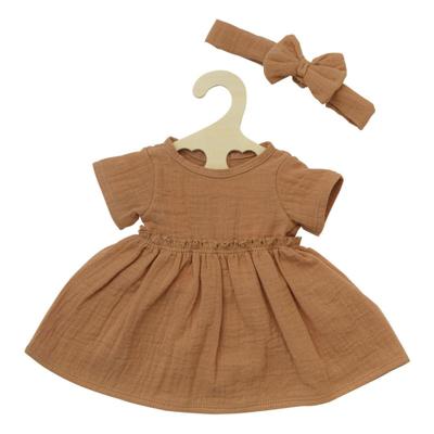 Heless Poppenjurk bruin met ruches, 28-35 cm Heless Poppenjurk bruin met ruches, 28-35 cm