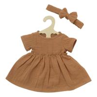 Heless Poppenjurk bruin met ruches, 28-35 cm - thumbnail