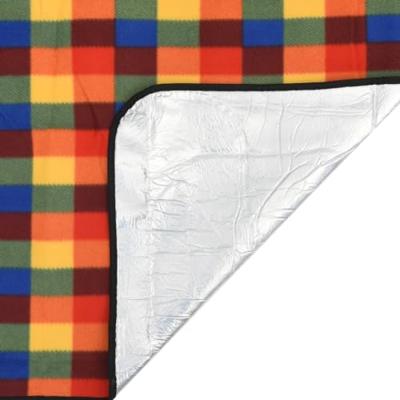 VidaXL Picknickkleed opvouwbaar geruit 200x200 cm fluweel meerkleurig