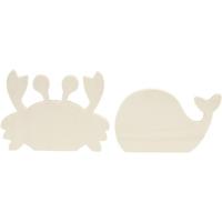 Creativ Company Houten zeedieren krab en walvis, 2st. - thumbnail