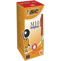 50x Bic M10 balpen rood medium - thumbnail