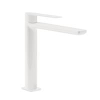 Wastafelmengkraan Tres Loft Colors 1-Hendel Uitloop Recht 19,6 cm Rond Mat Wit Tres - thumbnail