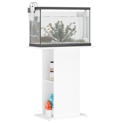 Aquariumstandaard 60,5x36x72,5 cm bewerkt hout wit - thumbnail