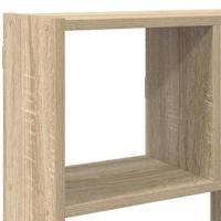 Wandschap kubus 12 vakken bewerkt hout sonoma eikenkleurig - thumbnail