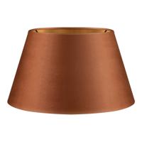 Fluweel - Velvet Lampenkap - Conisch - Bruin + goud - Luxe stijl - ø30 x 17 cm - E27 fitting - voor tafellampen - voor woonkamer en eetkamer - thumbnail