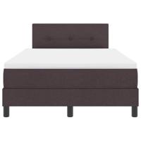 Boxspringbed met matras Donkerbruin 120 x 200 cm Stof - thumbnail