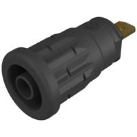 SKS Hirschmann SEP 2610 F4,8 Veiligheids-labconnector, female Bus, inbouw verticaal Stift-Ø: 4 mm Zwart 1 stuk(s) - thumbnail