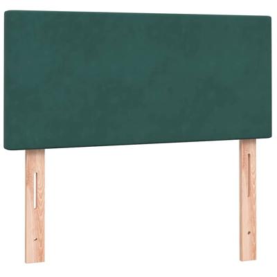 Boxspring met matras fluweel donkergroen 200x200 cm - thumbnail