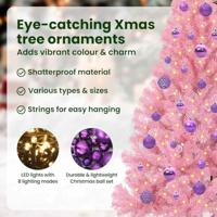 VidaXL Kunstmatig voorverlicht kerstboom met 150 led roze 150 cm pvc - thumbnail