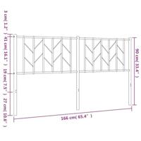 Hoofdbord 160 cm metaal wit - thumbnail