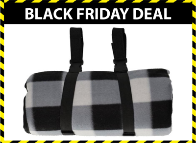 Norlander Picknickkleed - Met fietsdrager - Geruit - 120 x 135 cm - Grijs