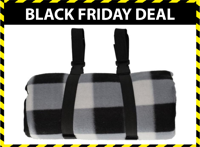 Norlander Picknickkleed - Met fietsdrager - Geruit - 120 x 135 cm - Grijs - thumbnail