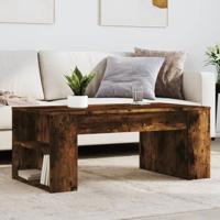 Salontafel 102x55x42 cm bewerkt hout gerookt eikenkleurig - thumbnail
