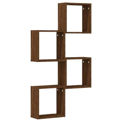 Wandschappen kubus 4 st 30x15x30 cm sonoma bruin eikenkleurig Wandschappen kubus 4 st 30x15x30 cm sonoma bruin eikenkleurig