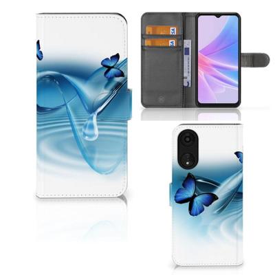 OPPO A78 5G | A58 5G | Telefoonhoesje | Met pasjeshouder | Vlinders