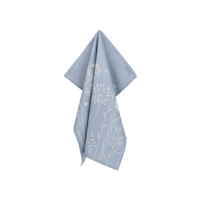 Bunzlau Castle Bunzlau Castle Theedoek Wild Flowers Grey-Blue