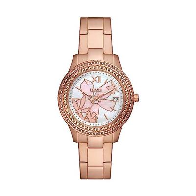 Fossil ES5192 Horloge Stella staal rosekleurig 37 mm